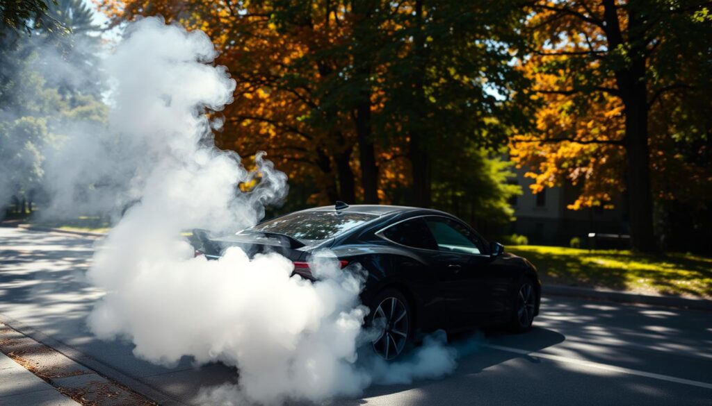 white smoke from exhaust